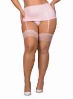 Sexy punčochy Obsessive Girlly stockings XXL - Nude - XXL