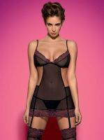 Korzet Obsessive Sedusia corset XXL - Černá - XXL