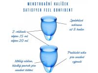 Satisfyer Feel Confident Menstruační kalíšek sada 2 menstruačních kalíšků 15 ml + 20 ml