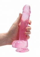 RealRock Crystal Clear 19cm Pink